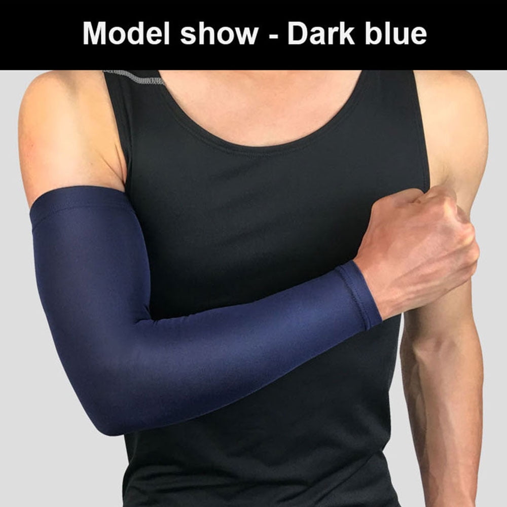 Fitness Sports Cycling Arm Warmers Elbow Support Compression Sleeves Protector 