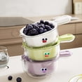 thumbnail image 2 of Cesta de drenaje con mango ergonómico, diseño de doble capa engrosado, colador de cocina, cesta coladora para lavar frutas y verduras., 2 of 7