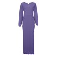 thumbnail image 4 of OSOLU Solid Color Fashion Women O-Neck Long Sleeve Pullover Lace Loose Large Size Dress Fashionable Sundress Dresses For Women 2025 Elegant Classy, 4 of 5