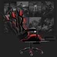 thumbnail image 3 of Silla Gamer Vidita GX2000 Ergonómica con Apoyapiés de Cuero Sintético Negro y Rojo, 3 of 8