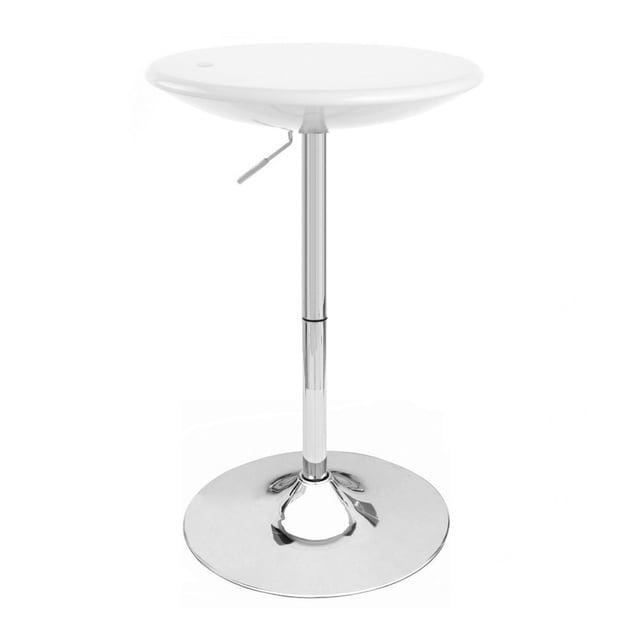 Table de Bar Ajustable Contemporaine Alpha - Vanilla White