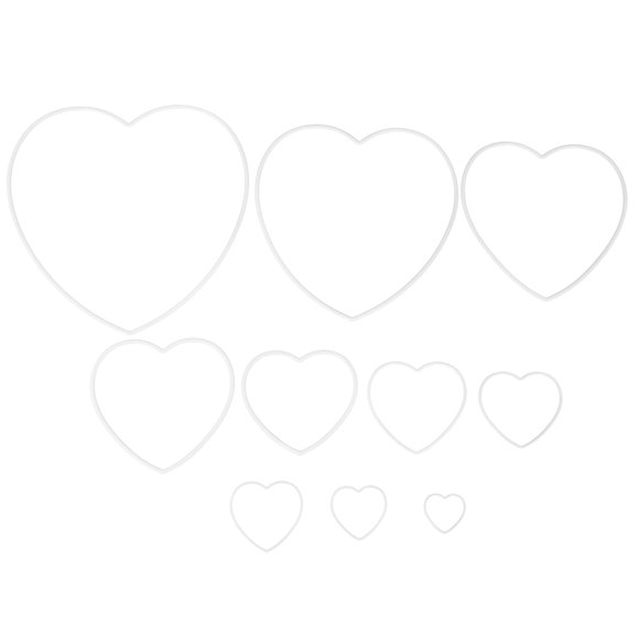 Moluckfu 10Ud Anillos Plásticos Para Manualidades Con Corazón Para Crear Atrapasueños Y Guirnaldas