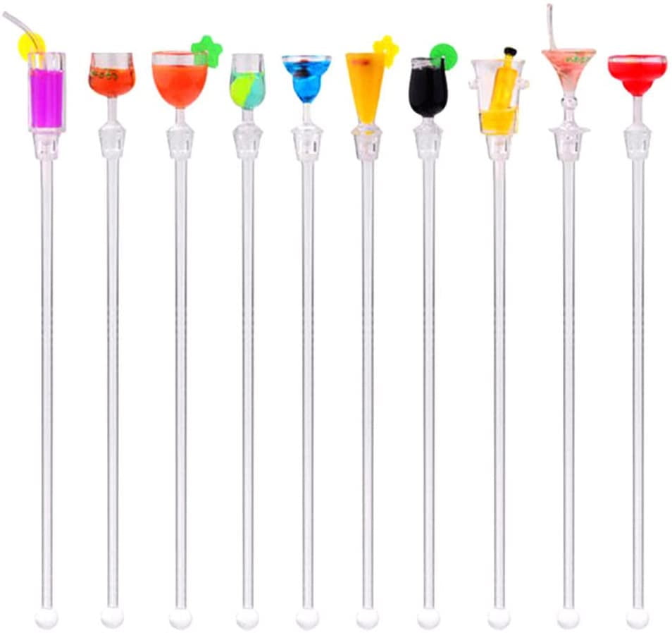 Chainplus Reusable Stir Sticks for Hot and Cold Drinks Stirrers (10