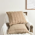 thumbnail image 5 of Cheer Collection Decorative Faux Fur Throw Pillows 26" x 26", Set of 2 - Sand, 5 of 5