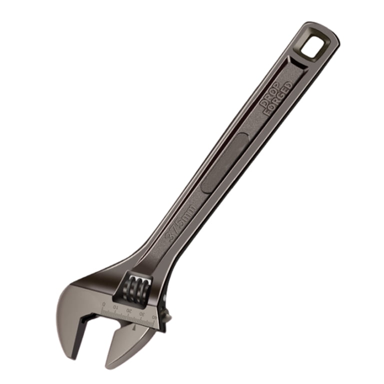 BAHCO 9031 RC US 8-Inch Wide Mouth Adjustable Wrench – Chrome Finish, Ergonomic Grip For Tight Spaces
