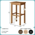 thumbnail image 2 of Now Furniture 30" Bar Stool, Set of 2 Wooden Backless Bar Height Kitchen Stool, Pecan, 2 of 8