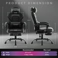 thumbnail image 3 of Towallmark Big And Tall Office Chair, High Back Leather Gaming Chair With Footrest, Ergonomic Computer Chair, Adjustable Lumbar Support & Headrest, 360 Swivel, For Home Office, 3 of 8