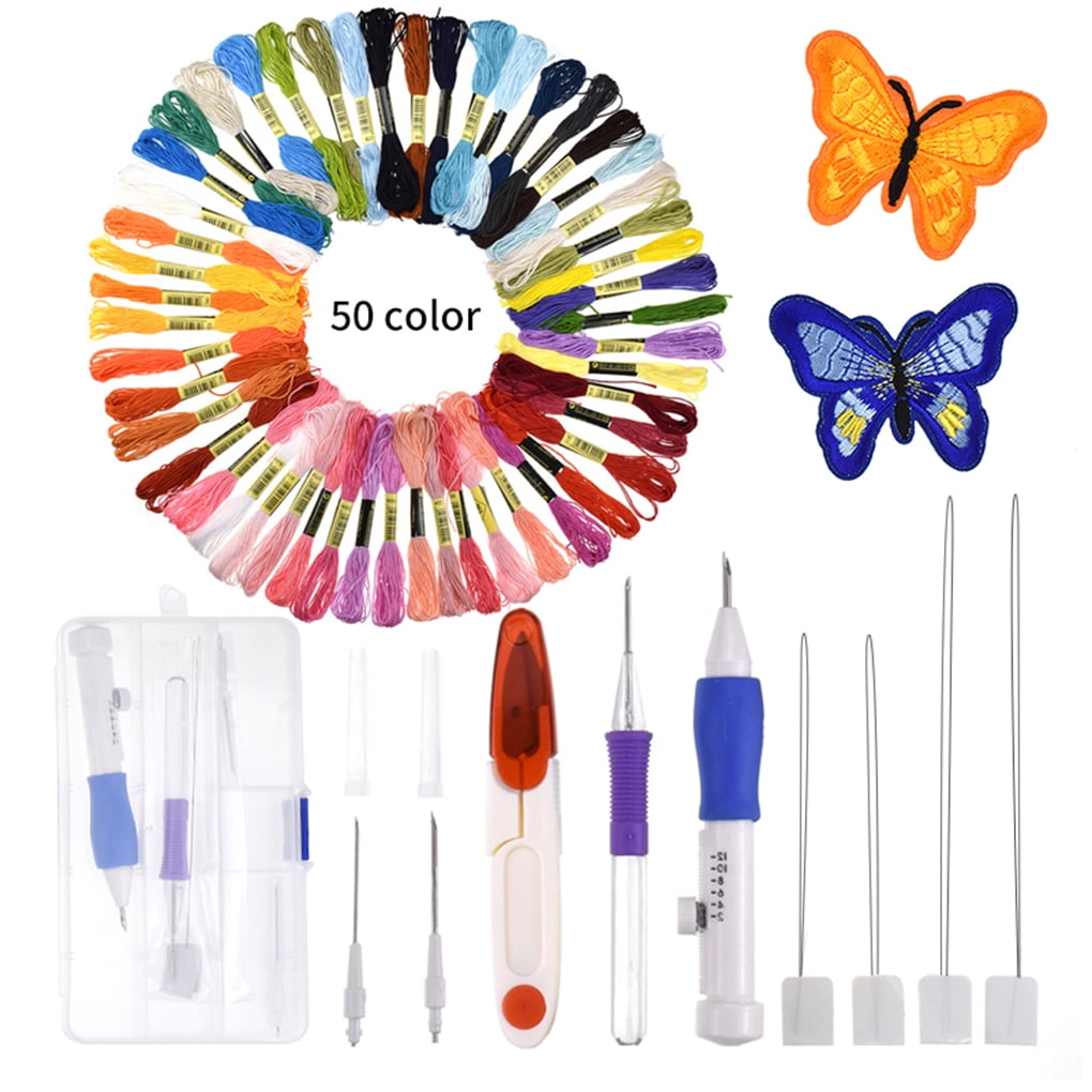 Magic DIY Embroidery Pen Set Knitting Sewing Tool Kit Clothing Punch