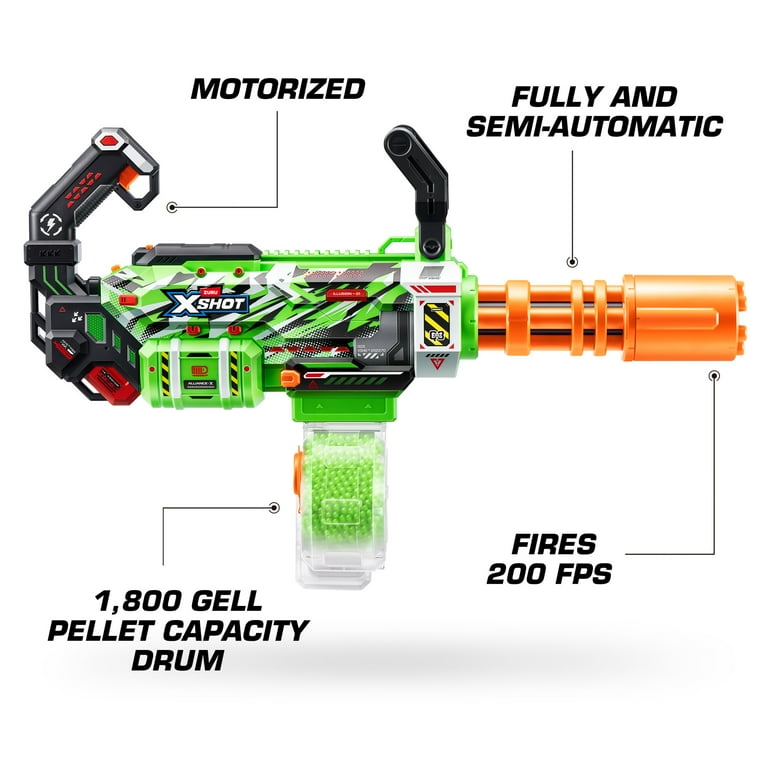 XSHOT Hyper Gel Glow Motorized Gatling Blaster (10,000 Pellets