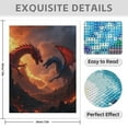 thumbnail image 3 of Diamond Art Kits for Adults - 5d Dragons Fiery Duel Sky Landscape Diamond Painting for Adults, Diamond Art for Adults Beginners, Diamond Painting Kits for Adults for Home Wall Decor, 3 of 7