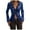 Blue, variant on Women's Tie Front Top Y2K Gothic Sheer Mesh Bell Long Sleeve Concert Going Out Tops Shirt Blouse (Brown, M)
