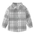 thumbnail image 7 of Ltctricy Toddler Baby Button down Shirts Boys Girls Plaid Long Sleeve Collared Dress Shirts School Casual Blouses, 7 of 7