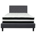 thumbnail image 5 of Flash Furniture Roxbury Queen Size Tufted Upholstered Platform Bed in Dark Gray Fabric with Memory Foam Mattress, 5 of 5
