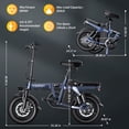 thumbnail image 5 of INSDRGN Folding Electric Bike for Teenager and Adults, 16AH 48V Battery 14" Electric Bike 750W Motor, 62 Miles Range, Mini Ebike for City Commuter, UL2849, 5 of 7