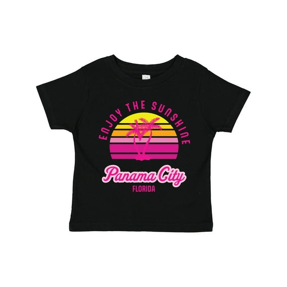 Inktastic Summer Enjoy the Sunshine Panama City Florida in Pink Boys or Girls Toddler T-Shirt