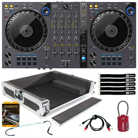 Pioneer DJ DDJ-FLX6 4-Channel DJ Controller with Protective Transport Case Package
