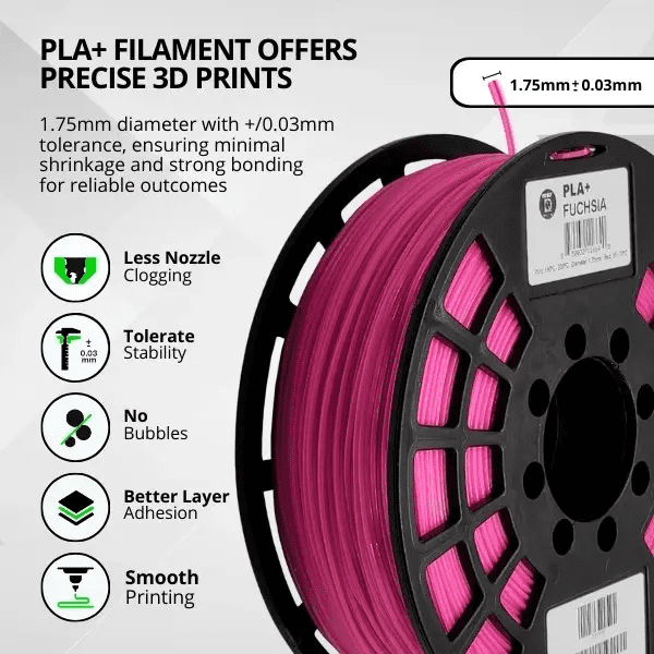 IIID MAX | Fuchsia PLA Plus Filament | 1kg (2.2 lbs.) -  1.75mm