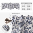 thumbnail image 5 of Blue Floral Leaf Tie Up Valance Curtains for Windows, Kitchen Curtains Window Shades, Retro Farmhouse Plant Tree Branch Light Filtering Roman Curtain Valances for Bedroom/Bathroom/Cafe 54"x18", 5 of 9