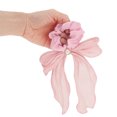 thumbnail image 4 of Unique Bargains 1 Pc Stylish Creased Ribbons Hair Ties Hair Bands Pink, 4 of 5