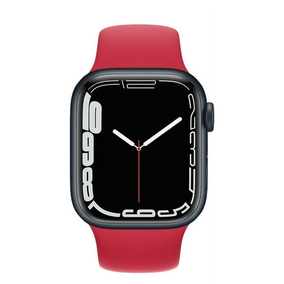 Pre-Owned Apple Watch Series 7 GPS   Cellular 45mm Smart Watch w/ Midnight Aluminum Case with (PRODUCT) Red Sport Band