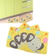 thumbnail image 4 of Patrón de animales de dibujos animados piso cinta antideslizante escaleras esmeriladas baño pegatina antideslizante parche 12 unids/bolsa amarillo + elefante, 4 of 8