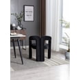 thumbnail image 4 of Triple Tree Contemporary Velvet Solid Print Dining Side Chairs, Black (Set of 2), 4 of 9