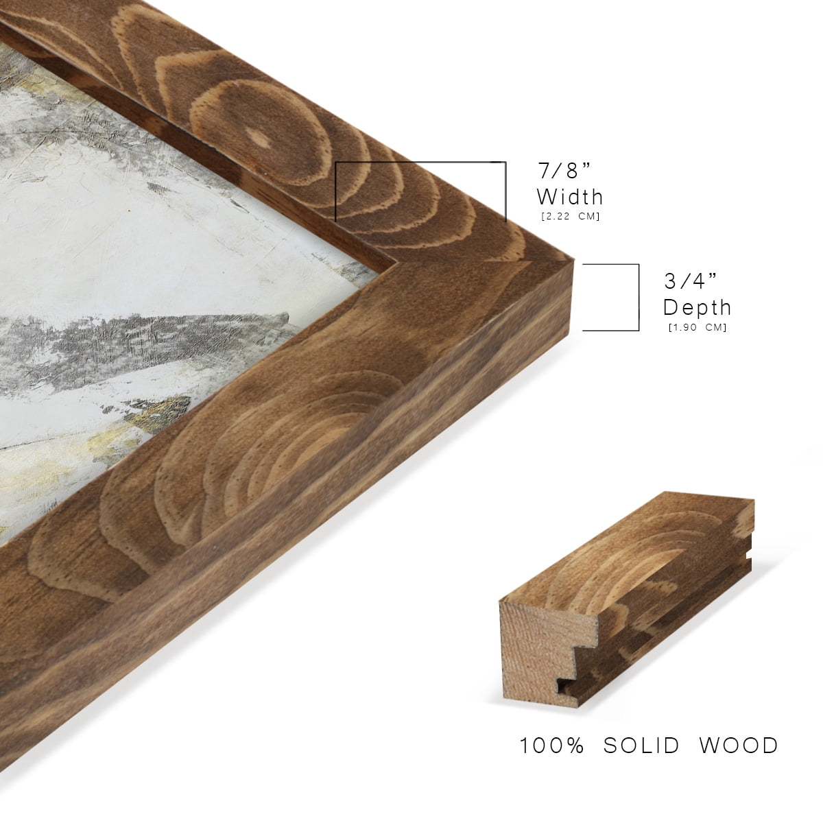 Une Fleur I - Framed Print w/glass - Walnut