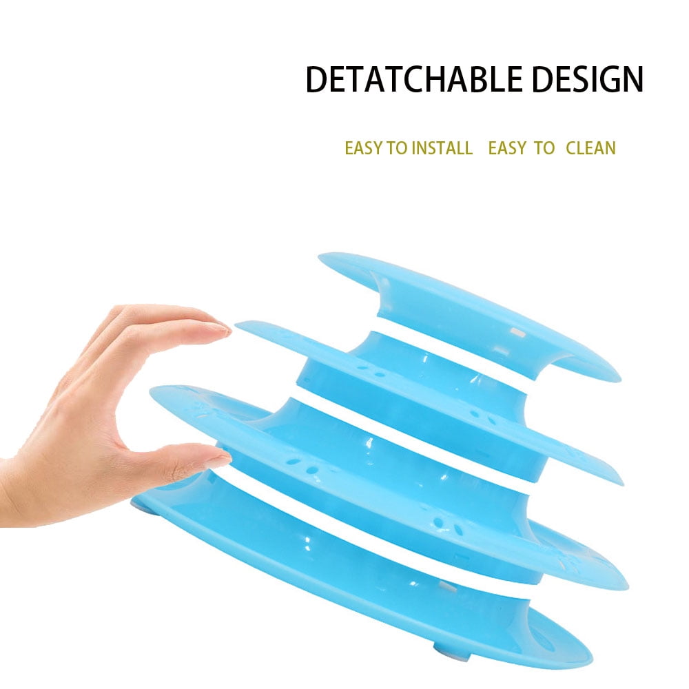 Pet  Toy  Interactive 3 Level Turnable Fun Cat Toy Roller With Bell  Color Balls Easy to  Assemable And Clean Dog Interesting Toys