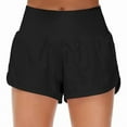 thumbnail image 4 of Women's High Waisted Workout Shorts with Liner, Tummy Control Yoga Shorts, Quick Dry Athletic Running Shorts with Zipper Pockets, 4 of 6