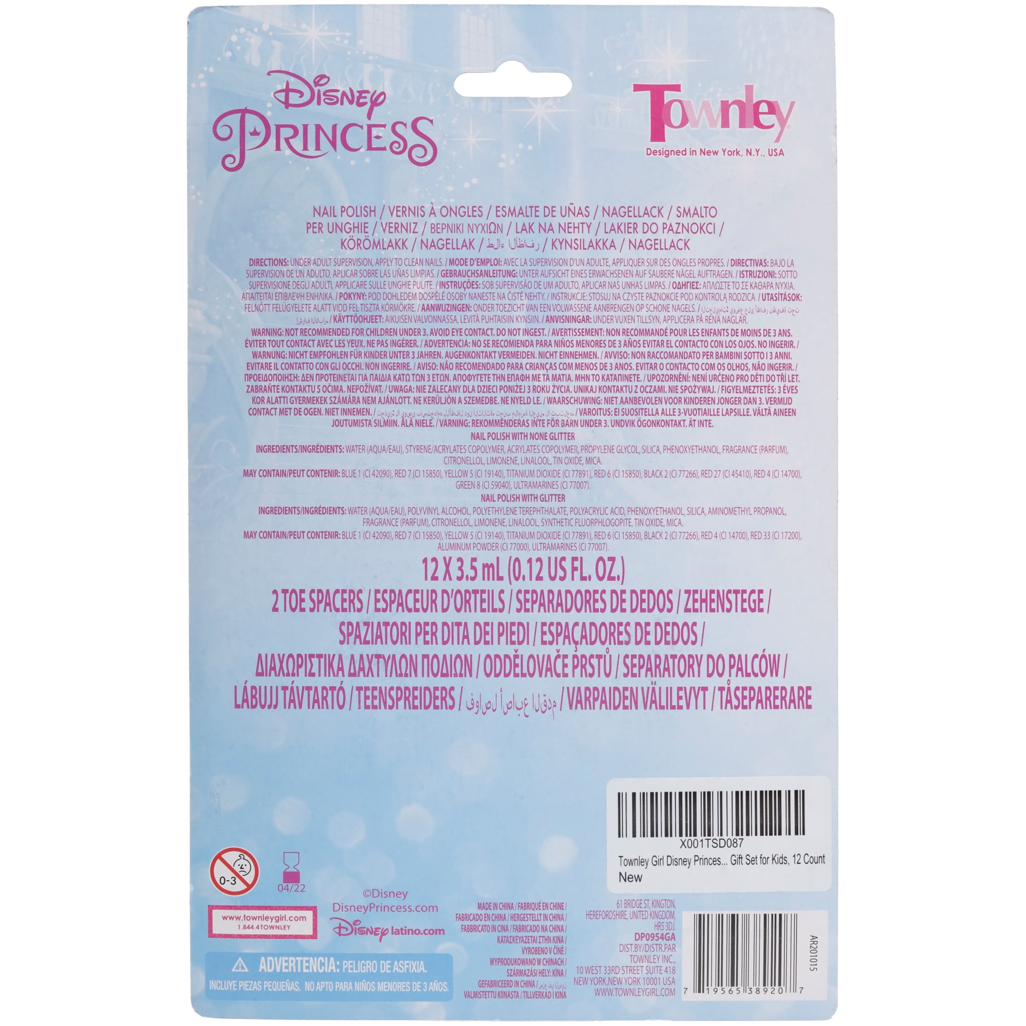 Townley Disney Nail Polish Assortment, 12 Pieces