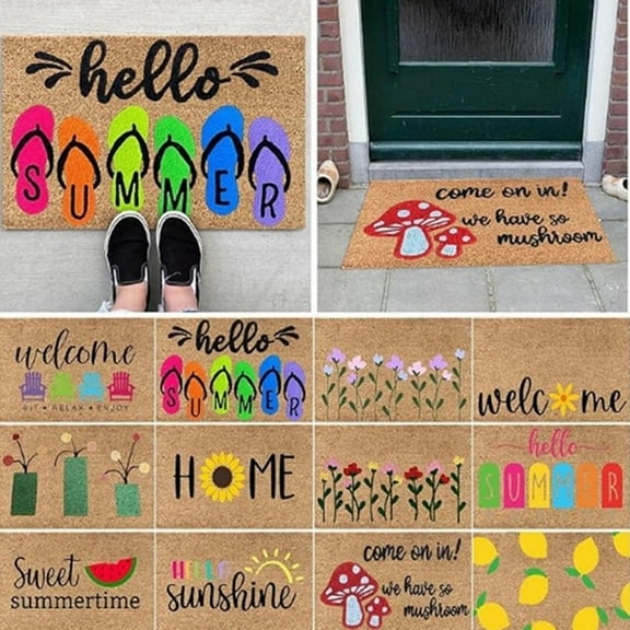 Summer Door Mats Outside Mats Funny Cute Doormats for Outdoor and Indoor Uses Floor Mats A