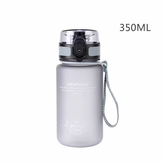 Uzspace Salles de Sport Écoles Bouteille d'Eau Tritan Sans BPA Randonnée Cyclisme Bouteille d'Eau avec Couvercle Rabattable 350ML