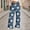 04 Navy, variant on YueHuiYing Women's Casual Loose Faux Denim Print Drawstring Wide Leg Pants Lightweight Comfort Bottoms For Women Trendy Daily Wear And Street Style Outfit