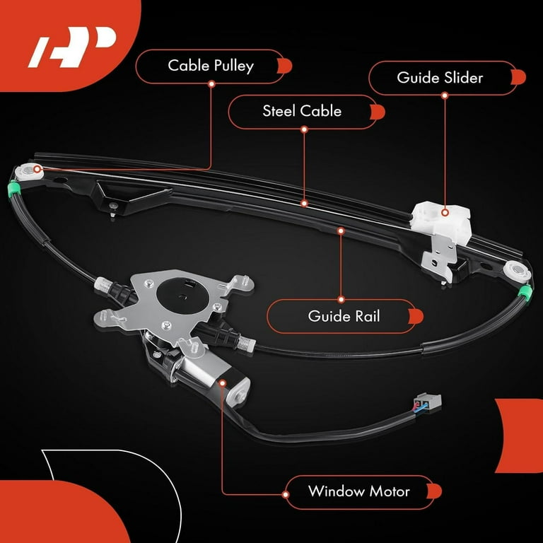 A-Premium Power Window Regulator With Motor Replacement For Hyundai Santa Fe 2001-2006 Rear Left