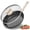 Gray, variant on Nonstick Frying Pans Skillet with Lid, 10" Granite Fry Pans, Aluminum Omelet Egg Pan with Bakelite Handle, Compatible with All Stovetops (Gas, Electric & Induction)