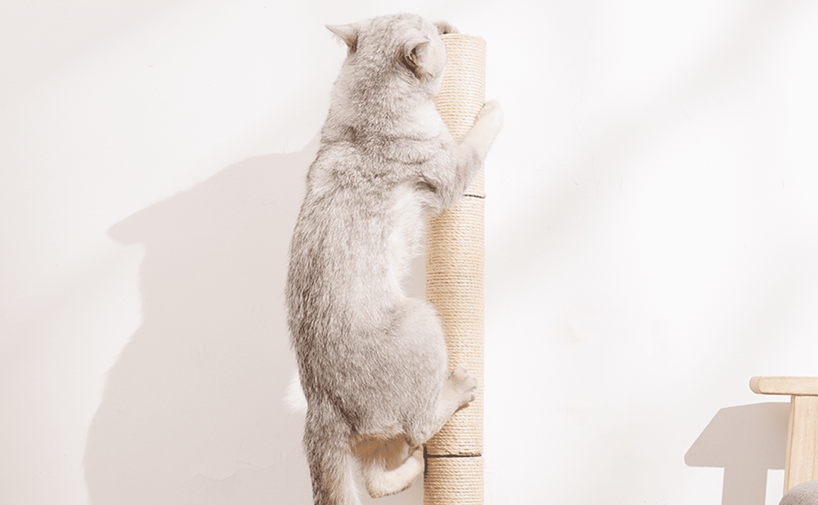 MIUZMORE 28.91in Cat Scratching Post, Wall-Mounted Scratching Post, Sisal Cat Scratcher, Scratchers for Indoor Pets