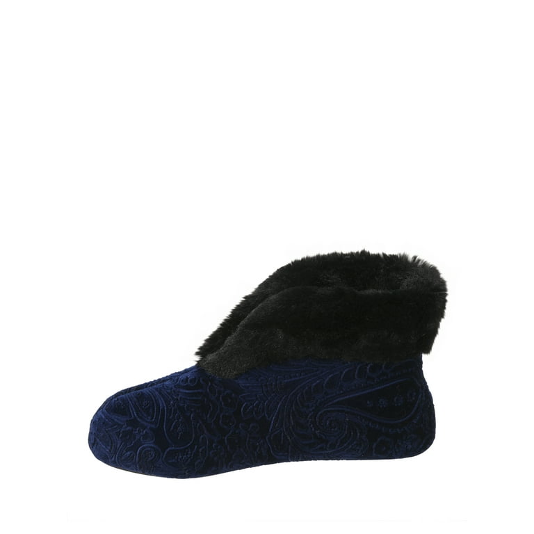 Dearfoam velour bootie slippers sale
