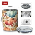 thumbnail image 4 of 12oz Coffee Tumblers Fall Pumpkins and Leaves Pattern Stainless Steel Vacuum Insulated Travel Tumbler Coffee Cups Mug with Lid and Straw with Cleaning Brush for Cold & Hot Drinks, 4 of 5
