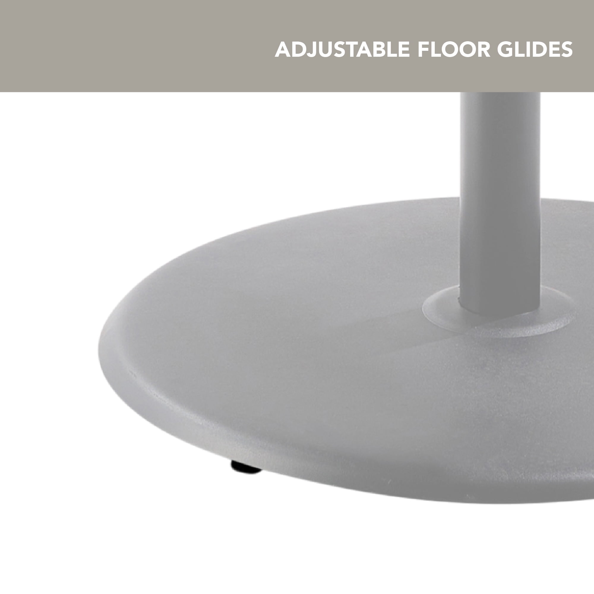 Hampden Furnishings Bennet Collection Steel Frame 36" Square Top, Round Base, 42" Height, Cafe Table Grey Frame/Grey Nebula Top