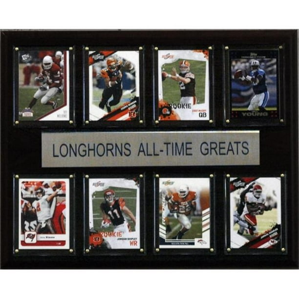 C & I Collectables 1215ATGUTL NCAA Football Texas Longhorns Tous les Temps Grands Plaque