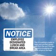 thumbnail image 5 of (2 Pack) Employee Designated Lunch And Break Area OSHA Notice Sign, 5 of 6