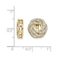 thumbnail image 2 of Finest Gold 14K Yellow Gold Swirl Diamond Jacket Earrings, 2 of 3