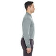 thumbnail image 3 of UltraClub Adult Cool & Dry Long-Sleeve Mesh Piqué Polo 3XL SILVER, 3 of 3