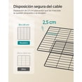 thumbnail image 3 of Parque para Mascotas de 2 Niveles, Jaula Modular, para Animales Pequeños, Hámsters, Conejos, Cobayas, Paneles de Malla Metálica, 123 x 63 x 61 cm, Negro, 3 of 6