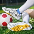 thumbnail image 2 of Boys Girls Soccer Shoes Non-slip Football Boots Cleats Grass Soccer Sneakers 2kr158, 2 of 6
