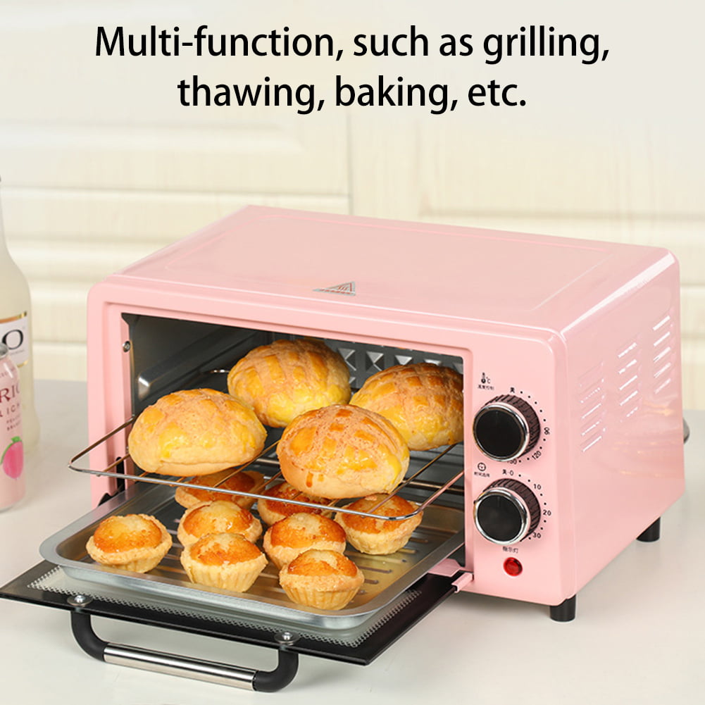 Toaster Oven,Mini Oven With Baking Tray Timer 12L 0-230°C 800W Multiple Colors Mini Oven For Kitchen Small Toaster Oven