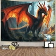 thumbnail image 2 of Cool Dragon Tapestry, Medieval Fantasy Forest Dragon Tapestry for Bedroom, Hippie Art Men Boys Tapestry Wall Hanging for Living Room College Dorm Decor,90x70IN, 2 of 5