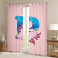 thumbnail image 2 of Manfei Sea Animal Axolotl Curtains Pack of 2 (42x84 Each),Colorful Sealife Croal Curtains Blackout,First Letter P Bedroom Curtains For Girls,Super Cozy Room Decor, 2 of 6