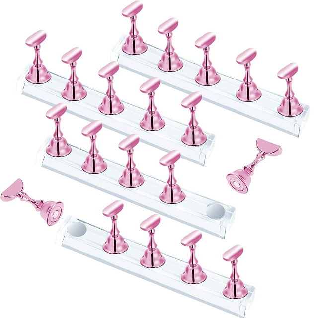 Acrylic Nail Display Stand Nail Practice Holder Magnetic Nail Practice Stand Fingernail DIY Nail Stand