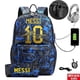 thumbnail image 2 of Messi Backpack Quality Waterproof Laptop Teens Schoolbags Black Backpack For High School Students Mochila, 2 of 4